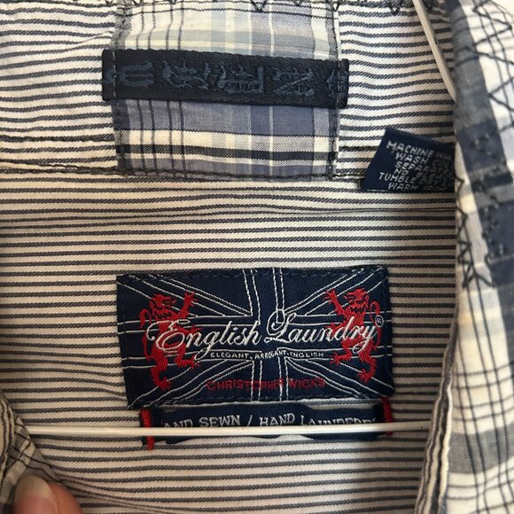 English Laundry Plaid and Embroidered Western Shirt - Picture 5 of 8